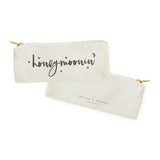 Honeymoonin' Cotton Canvas Pencil Case and Travel Pouch - The Cotton and Canvas Co.