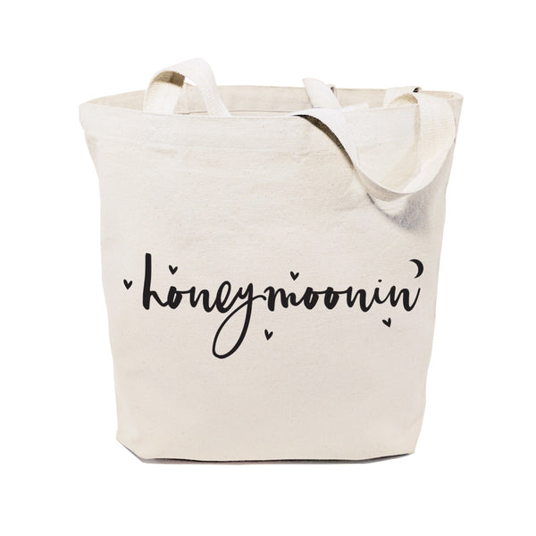 The Cotton and Canvas Co. Honeymoonin' Wedding Cotton Canvas Tote Bag