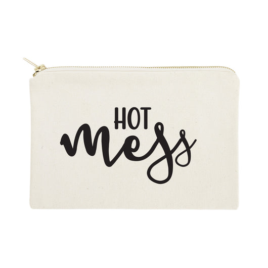 Hot Mess Cotton Canvas Cosmetic Bag - The Cotton and Canvas Co.