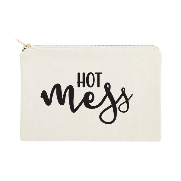 The Cotton and Canvas Co. Hot Mess Cotton Canvas Cosmetic Bag