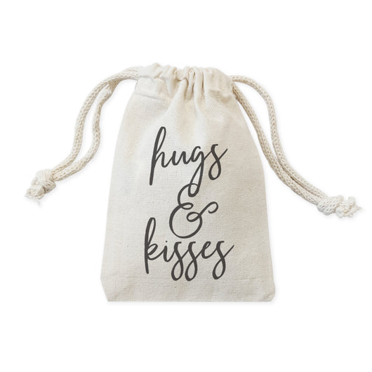 Hugs and Kisses Wedding Favor Bags, 6-Pack - The Cotton and Canvas Co.