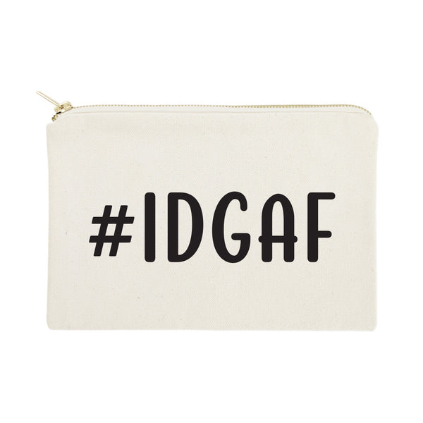 #IDGAF Cotton Canvas Cosmetic Bag - The Cotton and Canvas Co.