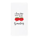 I Love You From My Head Tomatoes Kitchen Tea Towel - The Cotton and Canvas Co.