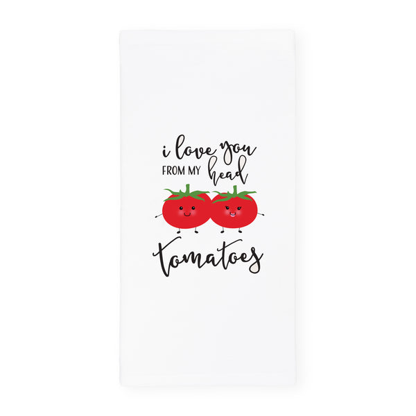 The Cotton and Canvas Co. I Love You From My Head Tomatoes Kitchen Tea Towel