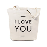I Love You Cotton Canvas Tote Bag - The Cotton and Canvas Co.