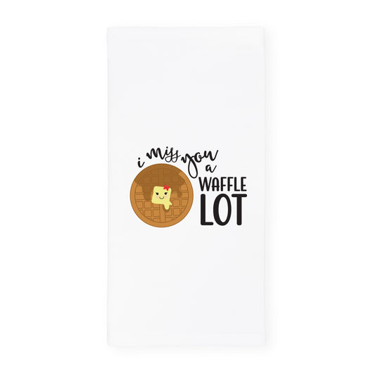 I Miss You A Waffle Lot Kitchen Tea Towel - The Cotton and Canvas Co.