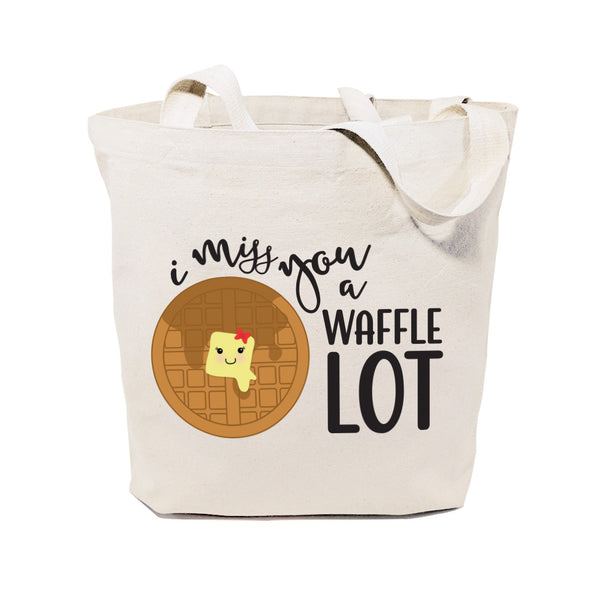 The Cotton and Canvas Co. I Miss You A Waffle Lot Cotton Canvas Tote Bag