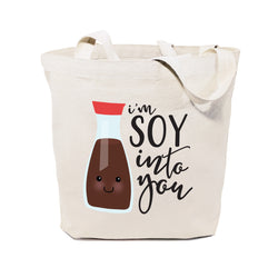 I'm Soy Into You Cotton Canvas Tote Bag - The Cotton and Canvas Co.