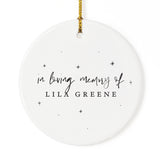Personalized In Loving Memory Of Porcelain Christmas Ornament - The Cotton and Canvas Co.
