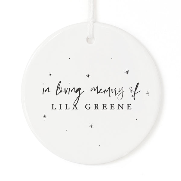 The Cotton and Canvas Co. Personalized In Loving Memory Of Porcelain Christmas Ornament