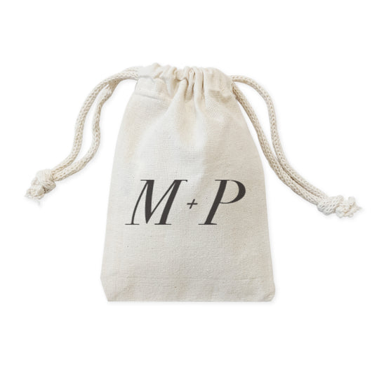 Personalized Monogram Wedding Favor Bags, 6-Pack - The Cotton and Canvas Co.