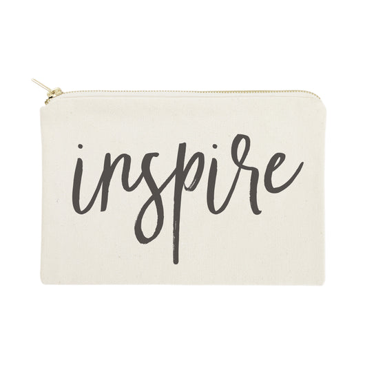 Inspire Cotton Canvas Cosmetic Bag - The Cotton and Canvas Co.