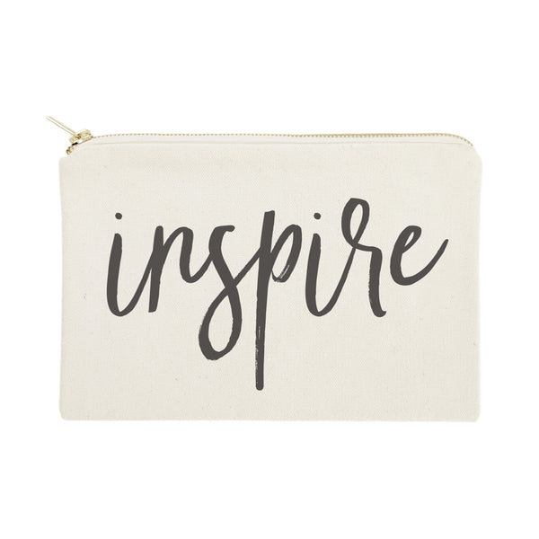 The Cotton and Canvas Co. Inspire Cotton Canvas Cosmetic Bag