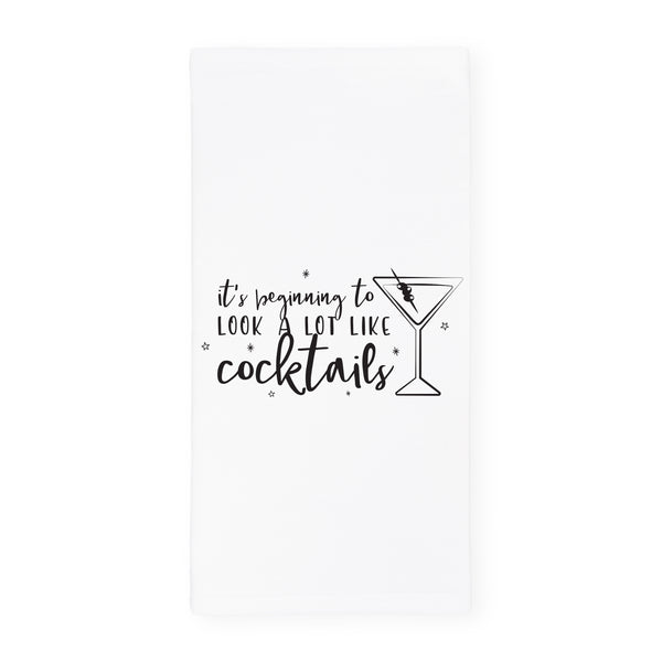 The Cotton and Canvas Co. It's Beginning to Look a Lot Like Cocktails Christmas Kitchen Tea Towel
