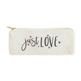 Just Love Cotton Canvas Pencil Case and Travel Pouch - The Cotton and Canvas Co.