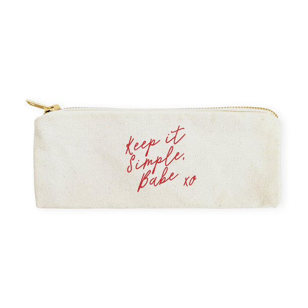The Cotton and Canvas Co. Keep it Simple Babe Canvas Pencil Case and Travel Pouch