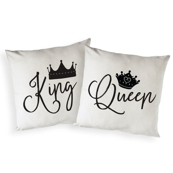 The Cotton and Canvas Co. King and Queen Tonight Pillow Covers, 2-Pack
