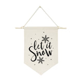 Let It Snow Hanging Wall Banner - The Cotton and Canvas Co.