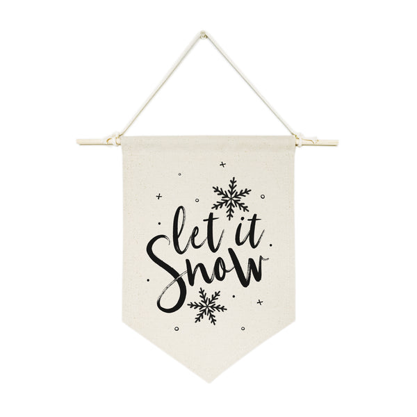 The Cotton and Canvas Co. Let It Snow Hanging Wall Banner