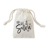 Let It Snow Christmas Holiday Favor Bags, 6-Pack - The Cotton and Canvas Co.