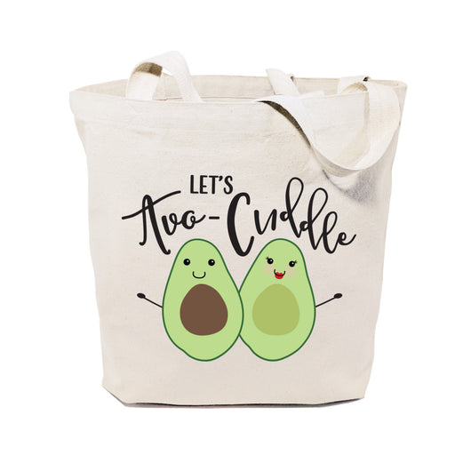 Let's Avo-cuddle Cotton Canvas Tote Bag - The Cotton and Canvas Co.