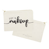 Let's Makeup Cotton Canvas Cosmetic Bag - The Cotton and Canvas Co.
