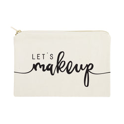 Let's Makeup Cotton Canvas Cosmetic Bag - The Cotton and Canvas Co.