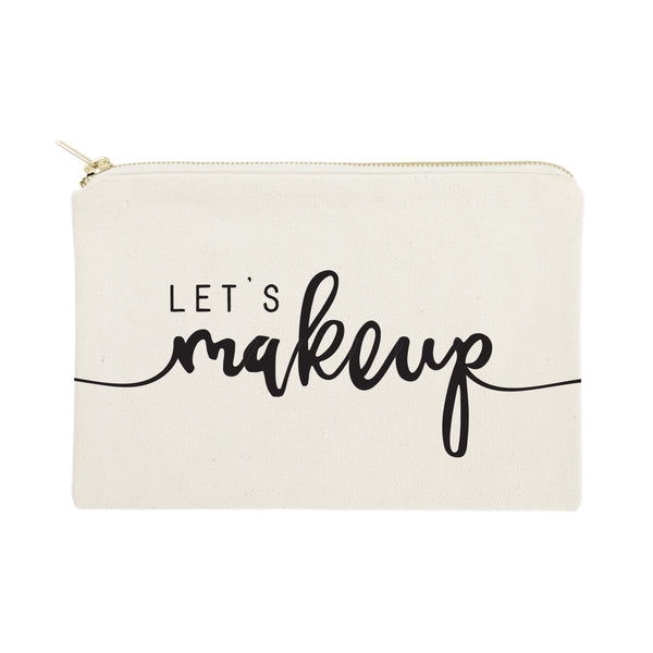 The Cotton and Canvas Co. Let's Makeup Cotton Canvas Cosmetic Bag
