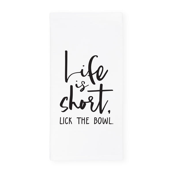 The Cotton and Canvas Co. Life is Short, Lick the Bowl Kitchen Tea Towel