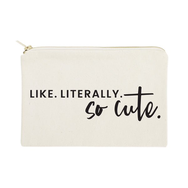 The Cotton and Canvas Co. Like. Literally. So Cute. Cotton Canvas Cosmetic Bag
