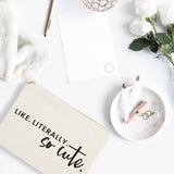 Like. Literally. So Cute. Cotton Canvas Cosmetic Bag - The Cotton and Canvas Co.