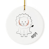 Personalized Name Lion Christmas Ornament - The Cotton and Canvas Co.