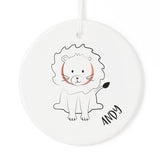 Personalized Name Lion Christmas Ornament - The Cotton and Canvas Co.