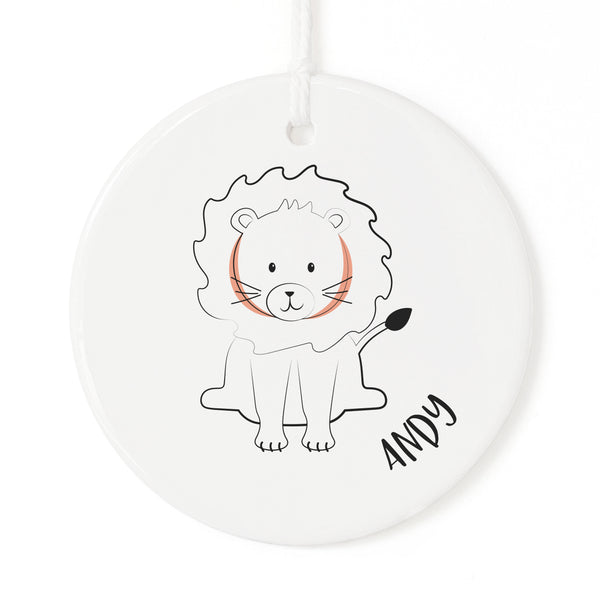 The Cotton and Canvas Co. Personalized Name Lion Christmas Ornament