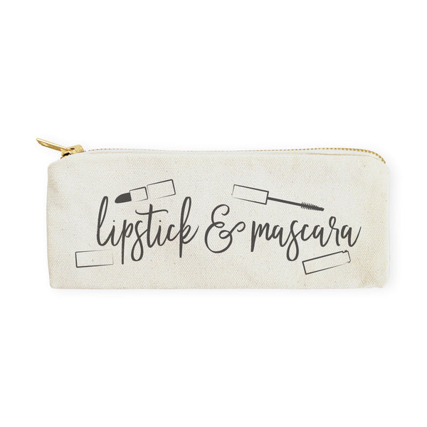 The Cotton and Canvas Co. Lipstick & Mascara Cotton Canvas Pencil Case and Travel Pouch