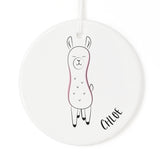 Personalized Name Llama Christmas Ornament - The Cotton and Canvas Co.