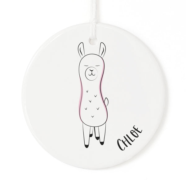 The Cotton and Canvas Co. Personalized Name Llama Christmas Ornament