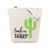 Lookin' Sharp! Cotton Canvas Tote Bag - The Cotton and Canvas Co.