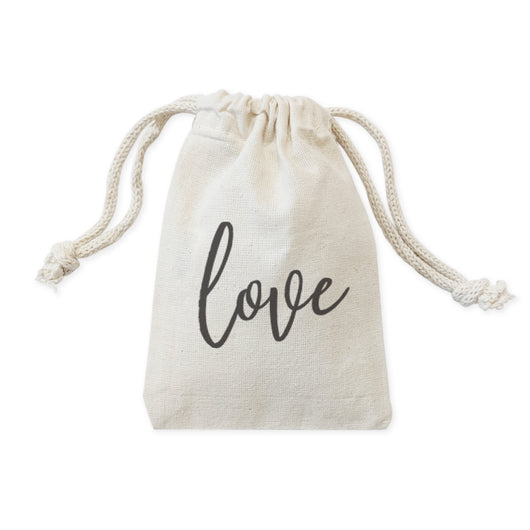 Love Wedding Favor Bags, 6-Pack - The Cotton and Canvas Co.