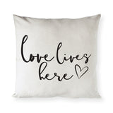 Love Lives Here Pillow Cover - The Cotton and Canvas Co.