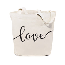 Love Cotton Canvas Tote Bag - The Cotton and Canvas Co.