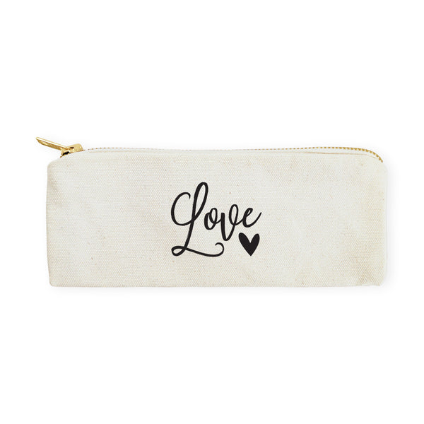 The Cotton and Canvas Co. Love Cotton Canvas Pencil Case and Travel Pouch