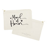Maid of Honor Cotton Canvas Cosmetic Bag - The Cotton and Canvas Co.