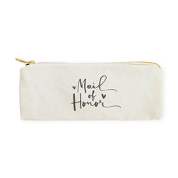 Maid of Honor Cotton Canvas Pencil Case and Travel Pouch - The Cotton and Canvas Co.