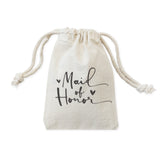 Maid of Honor Wedding Favor Bags, 6-Pack - The Cotton and Canvas Co.