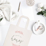 Floral Maid of Honor Wedding Cotton Canvas Tote Bag - The Cotton and Canvas Co.