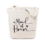 Maid of Honor Wedding Cotton Canvas Tote Bag - The Cotton and Canvas Co.