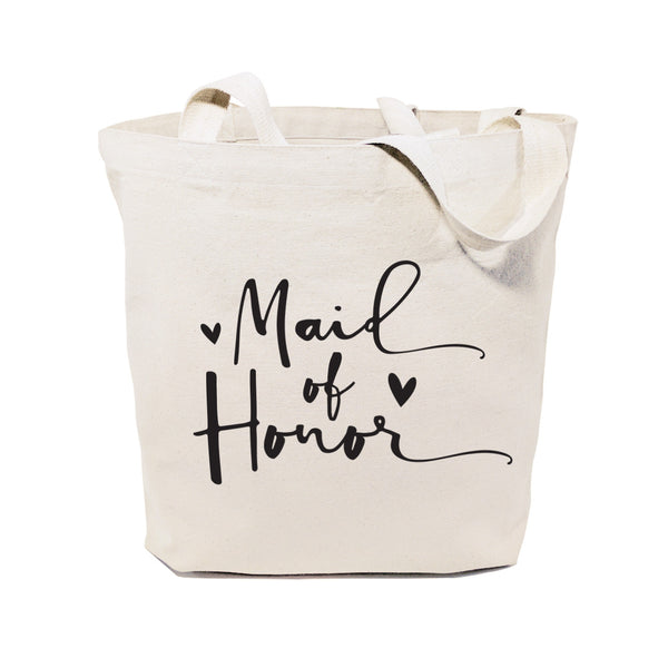 The Cotton and Canvas Co. Maid of Honor Wedding Cotton Canvas Tote Bag