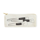 Make Up Brush Graphics Cotton Canvas Pencil Case and Travel Pouch - The Cotton and Canvas Co.