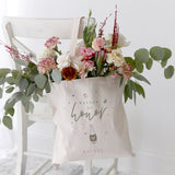 Floral Personalized Name Matron of Honor Wedding Cotton Canvas Tote Bag - The Cotton and Canvas Co.